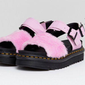 Dr Martens Voss Fluffy Flat Sandals